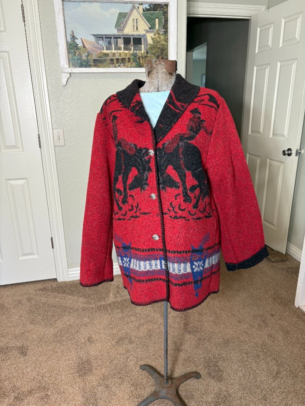 Vintage Johnny Morris Wool Blend Coat by Outdoors. Rodeo. Western